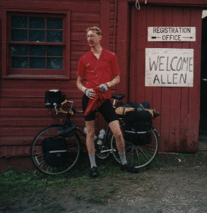 Picture of Allen and his bicycle